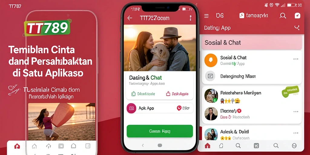 Antarmuka menarik dan mudah digunakan di TT789 untuk Dating App.